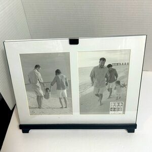 Double 5" x 7" Picture Frame Black 10" x 12"